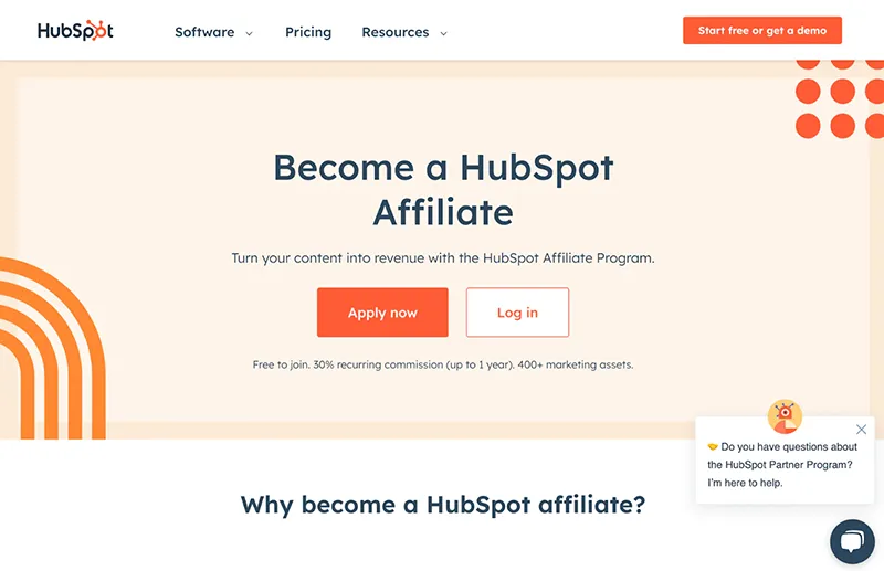 برنامه همکاری در فروش HubSpot