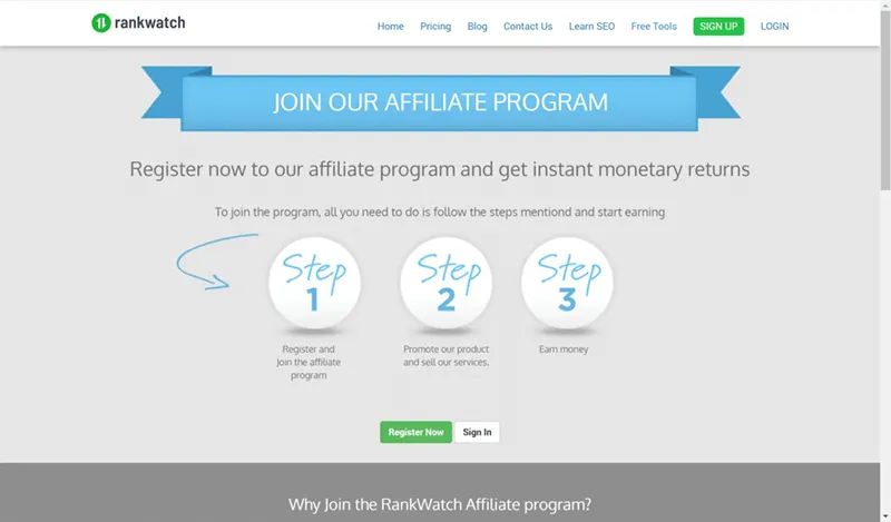 برنامه همکاری در فروش RankWatch