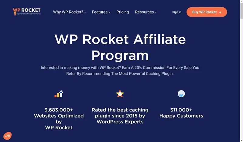 برنامه همکاری در فروش WP Rocket