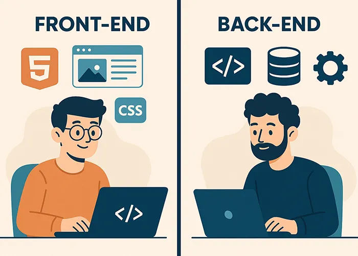 تفاوت برنامه نویسی بک اند و فرانت اند