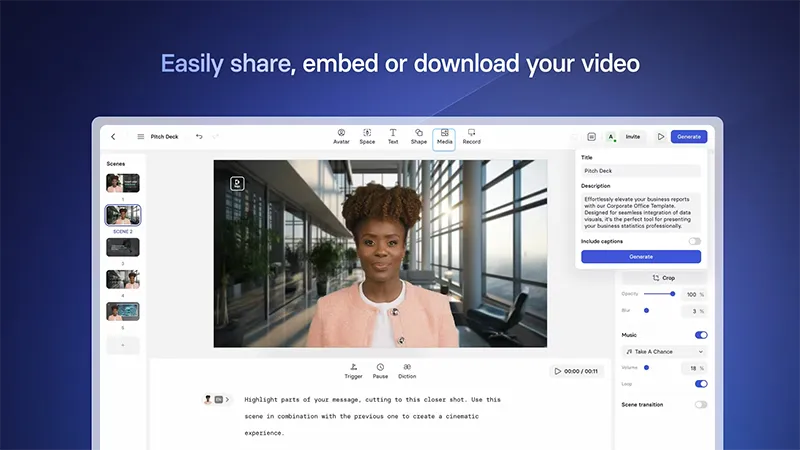 ساخت ویدئو با Synthesia