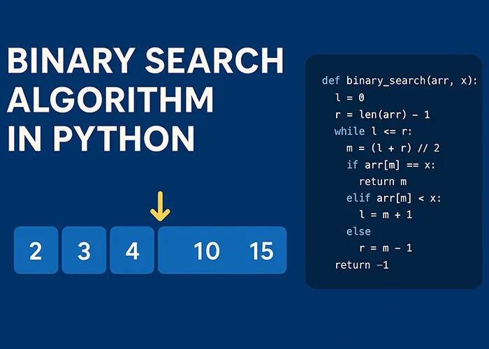 Binary Search Algorithm in Python الگوریتم جستجوی دودویی Binary Search در پایتون