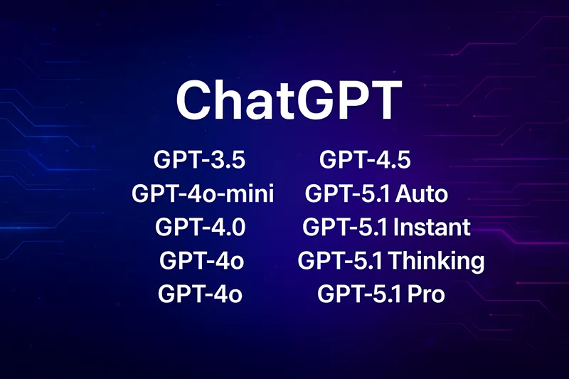 انواع مدل های ChatGPT
